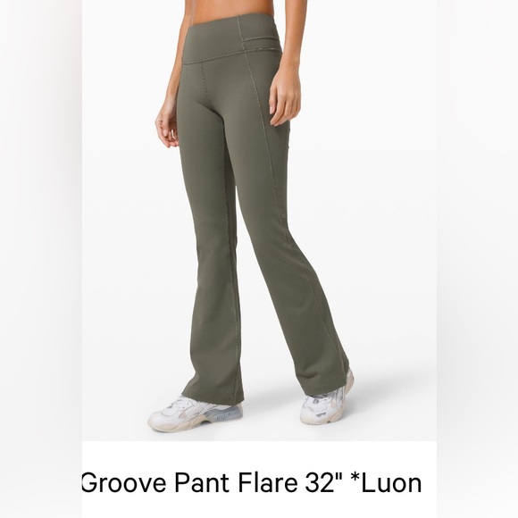 lululemon Groove Pant Flare 32” Grey Sage - Picture 1 of 4
